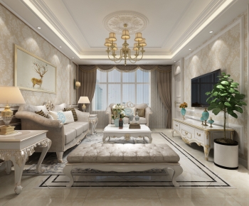 European Style A Living Room-ID:597070931