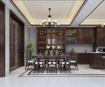 New Chinese Style Dining Room-ID:580975066