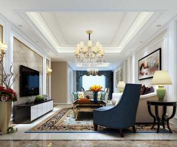 European Style A Living Room-ID:745908029