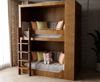 Nordic Style Bunk Bed-ID:433415892