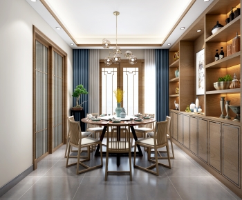 New Chinese Style Dining Room-ID:545793067