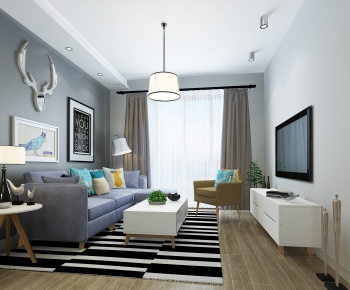 Nordic Style A Living Room-ID:989120962