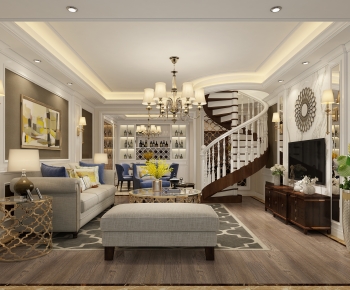 European Style A Living Room-ID:733985905