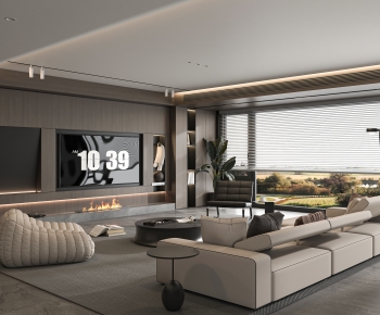 Modern A Living Room-ID:906466013