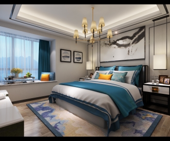 New Chinese Style Bedroom-ID:809758905