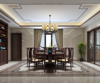 New Chinese Style Dining Room-ID:846910953