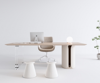 Modern Computer Desk And Chair-ID:457222944