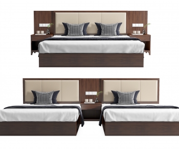 Modern Double Bed-ID:925574064