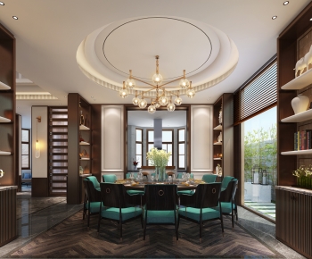 New Chinese Style Dining Room-ID:449857009