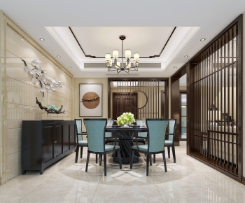 New Chinese Style Dining Room-ID:675175911