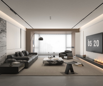 Modern A Living Room-ID:988771922