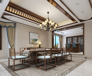 New Chinese Style Dining Room-ID:637787107