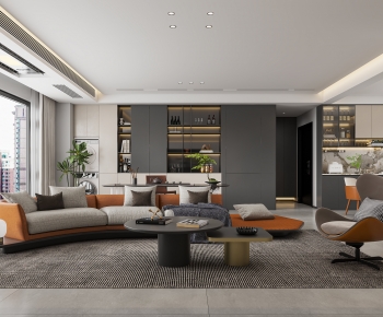 Modern A Living Room-ID:735320091