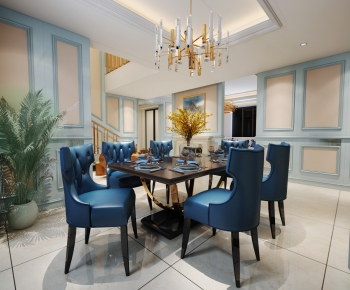 Simple European Style Dining Room-ID:957485915