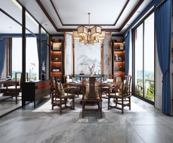 New Chinese Style Dining Room-ID:499196051