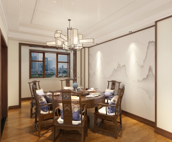 New Chinese Style Dining Room-ID:783958918