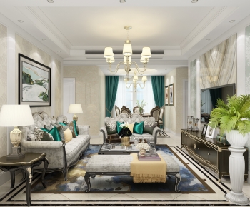 European Style A Living Room-ID:853235964