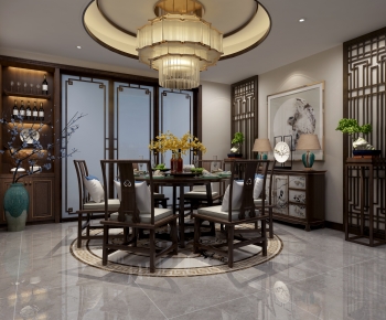 New Chinese Style Dining Room-ID:724145897