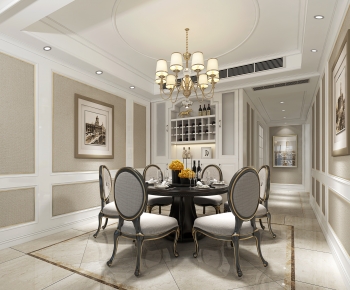 Simple European Style Dining Room-ID:804894928