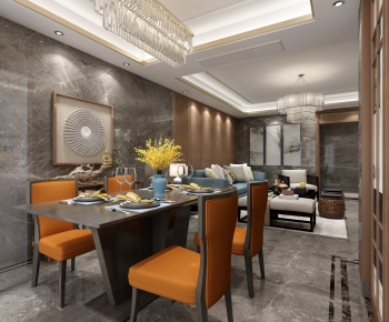 New Chinese Style Dining Room-ID:916296964