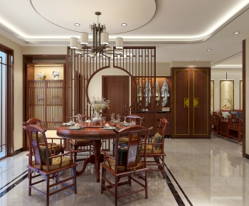 New Chinese Style Dining Room-ID:693490985