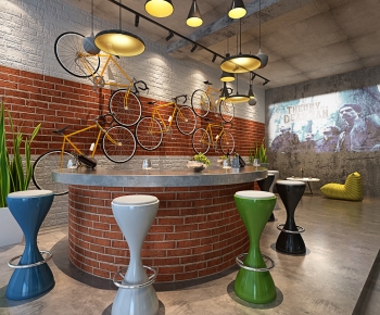 Industrial Style Office Tea Room-ID:672817954