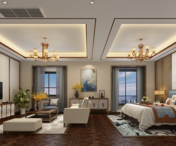 New Chinese Style Bedroom-ID:290565979