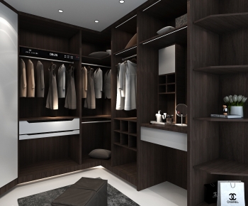 Modern Clothes Storage Area-ID:106880904