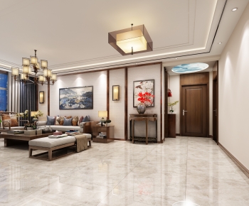 New Chinese Style A Living Room-ID:107119087