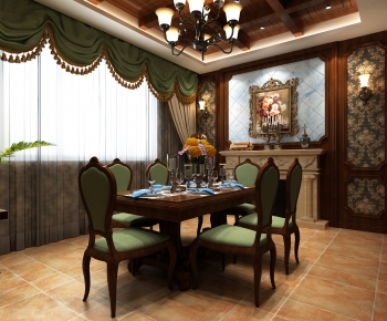 American Style Dining Room-ID:742778064