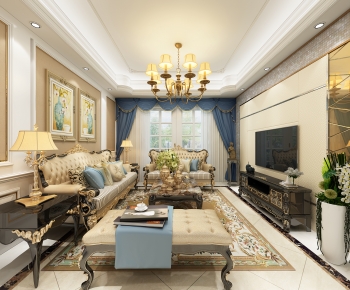 European Style A Living Room-ID:619980109