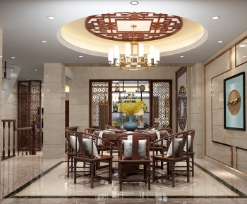 Chinese Style Dining Room-ID:593854904