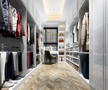 Modern Clothes Storage Area-ID:470330951