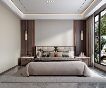 New Chinese Style Bedroom-ID:266434911