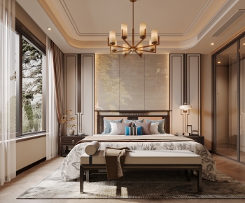 New Chinese Style Bedroom-ID:264365918