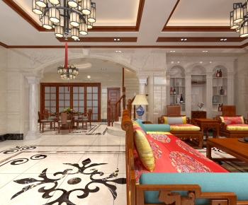 Chinese Style A Living Room-ID:919043064