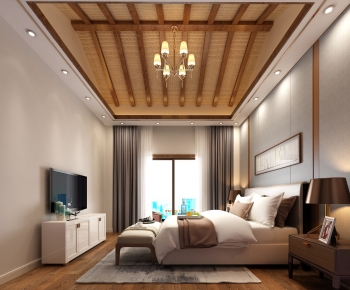 New Chinese Style Bedroom-ID:610658881