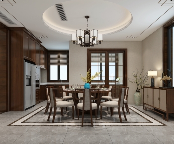 New Chinese Style Dining Room-ID:334788084