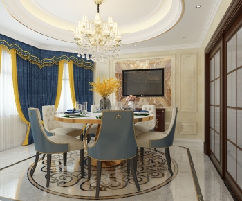 Simple European Style Dining Room-ID:601103075