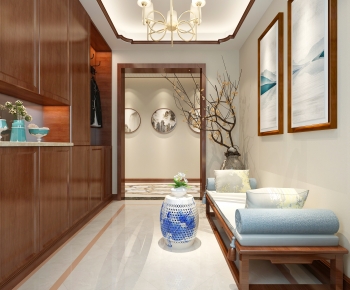 New Chinese Style Hallway-ID:617446909