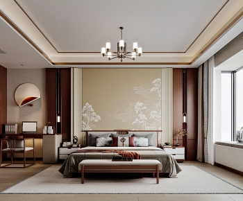 New Chinese Style Bedroom-ID:881412039