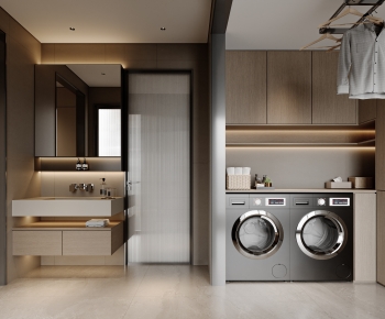 Modern Balcony Laundry Room-ID:535140059