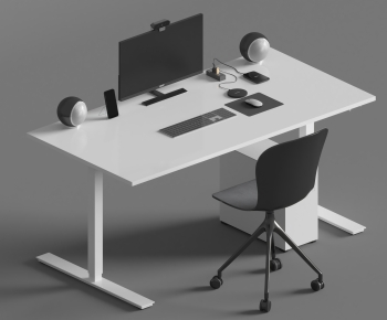 Modern Office Desk And Chair-ID:344825033