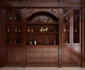 American Style Wine Cabinet-ID:798360116