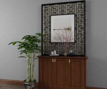 New Chinese Style Entrance Cabinet-ID:668097973