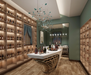 Modern Wine Cellar/Wine Tasting Room-ID:439738044