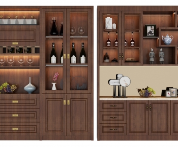 New Chinese Style Wine Cabinet-ID:490025042