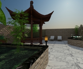 New Chinese Style Courtyard/landscape-ID:300879001