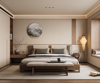 New Chinese Style Bedroom-ID:832624914