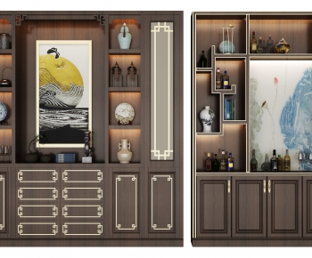 New Chinese Style Wine Cabinet-ID:391293057